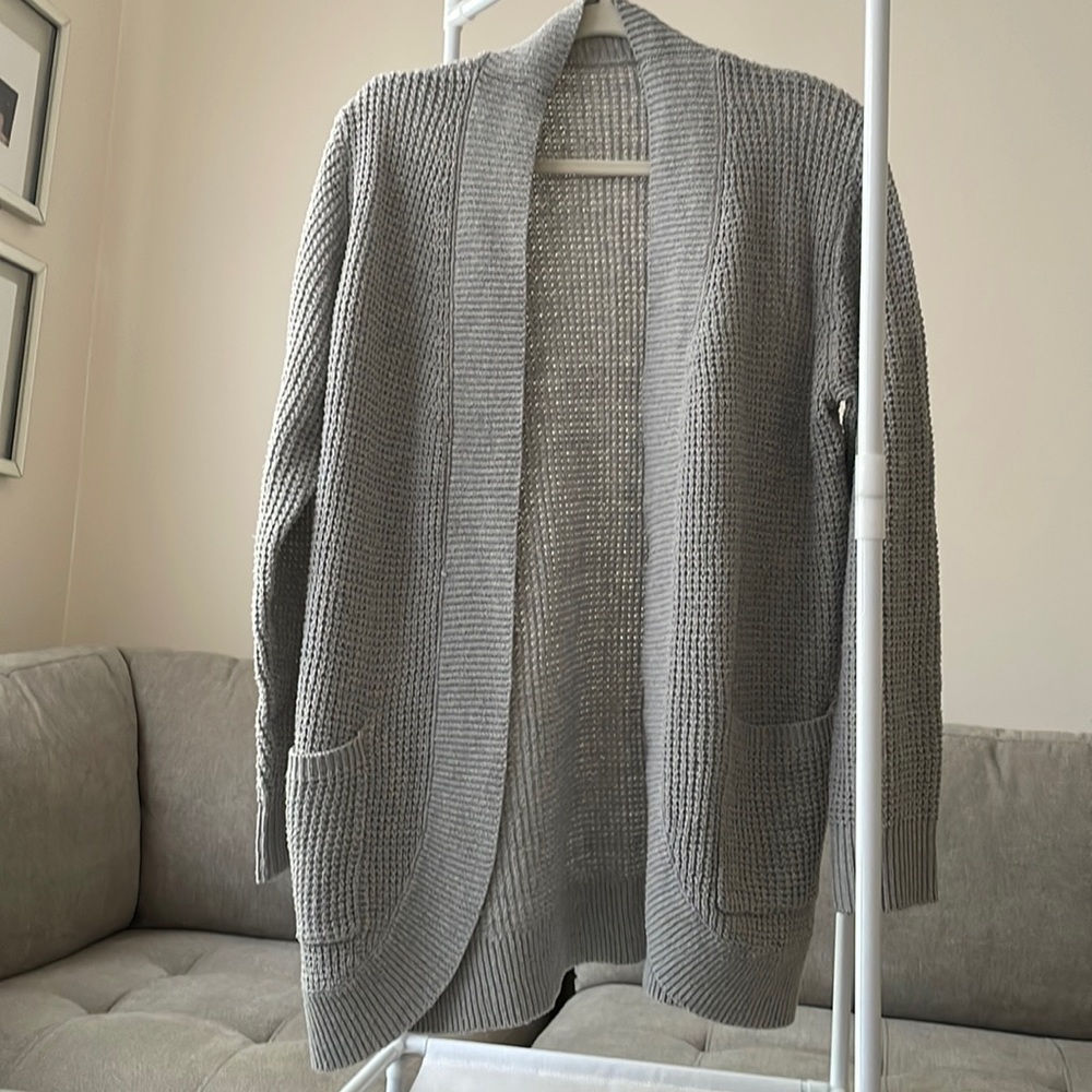 Gray cardigan